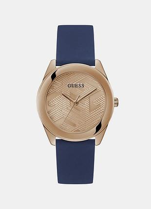 Guess cubed gw0665l2 женские часы розовое золото циферблат силиконовый ремешок