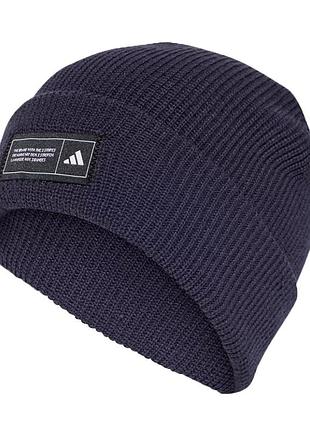 Шапка  adidas ess beanie cuff синя