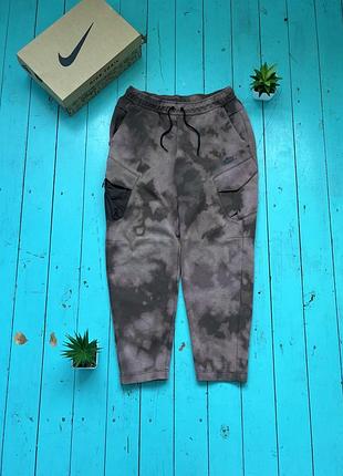 Спортивні штани nike tech fleece tie-dye, розмір xl, спортивні штани nike tech fleece, nike tech, брюки nike, карго штани nike