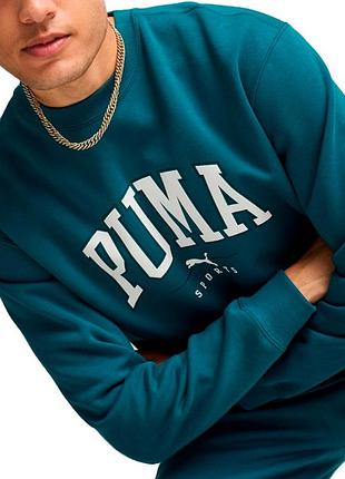 Толстовка чоловіча puma puma squad crew fl зелена 68179422