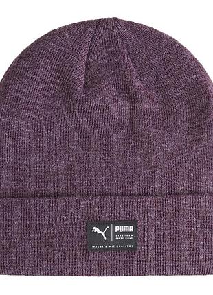 Шапка  puma archive heather beanie фіолетова 02173928