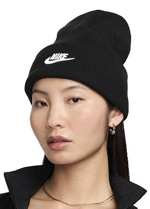 Шапка nike u nk peak beanie tc fut f24 l чорна