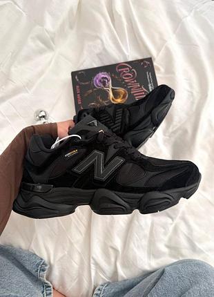 Кроссовки утепленные женские new balance 9060 cordura termo black термо