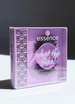 🍇 многократные накладные ресницы с клеем essence what the fake! dramatic curl fashes эссенс объемные легкие пушистые ленточные подкрученные