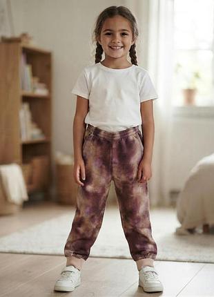 🪵 нові стильні бавовняні джогери hundred pieces з ефектом tie-dye (6 років, зріст ~116 см)
