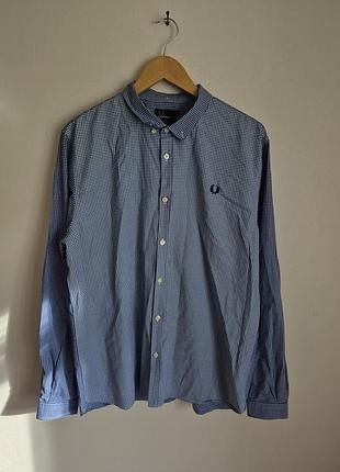 Чоловіча сорочка fred perry блакитна в смужку