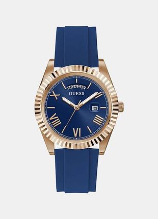 Guess gw0335g2 чоловічий годинник силіконовий ремінець синій циферблат