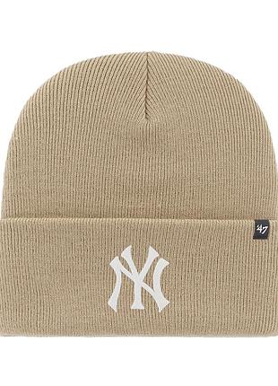Шапка 47 brand mlb ny yankees haymaker бежева hymkr17ace-khb