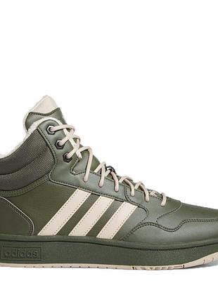 Кросівки чоловічі adidas hoops 3.0 mid wtr оливкові