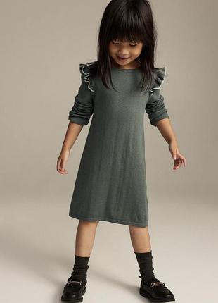 Сукня для дівчинки h&m зелена 110-116