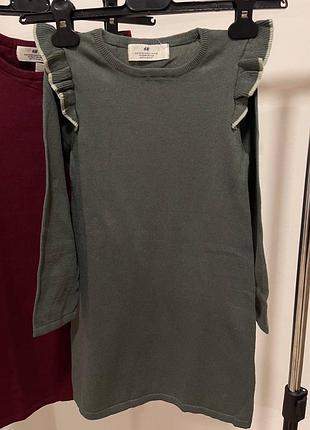 Сукня для дівчинки h&m зелена 110-116 3