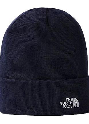 Шапка унисекс the north face norm beanie синяя nf0a5fw18k21