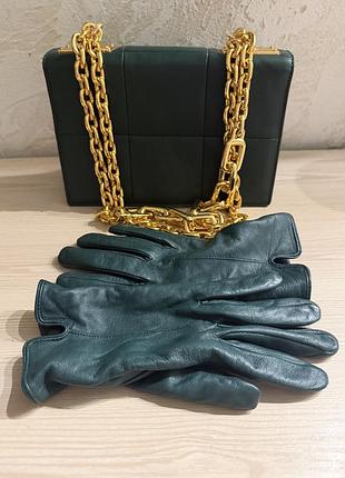 Крос-боді жіноча charles & keith темно-зелена