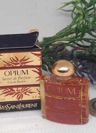 ⚜️ yves saint laurent opium «secret de parfum» (3.5 ml, концентрация eau de parfum, в родной золотой коробке)