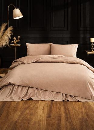 Постільна білизна tivolyo home casual kahve Делюксатин євро