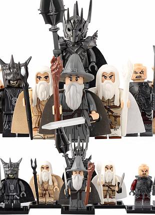 Набор фигурок лего властелин колец гендальф саурон орки 8 шт lego фигурки