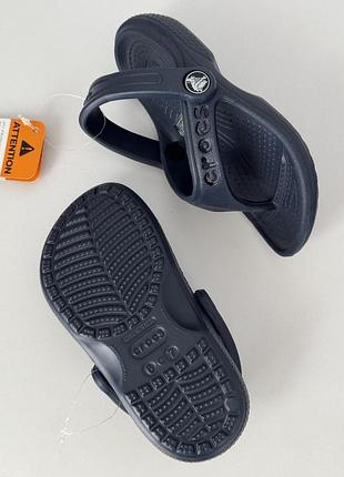 Темно сині дитячі crocs оригінал вʼєтнамки на палець c 6/7 , 23-24 розмір