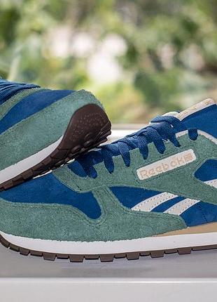 Кросівки reebok classic leather athletic men's blue/field green 42 р оригінал