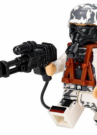 Фігурка німецький солдат у зимовому камуфляжі з вогнеметом для lego лего