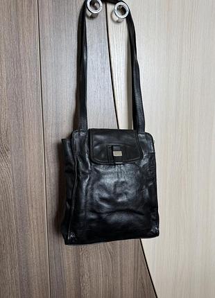 Вінтажна шкіряна сумка first avenue жіноча сумка на плече шкіра shoulder bag