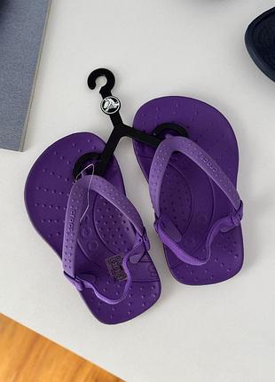 Фіолетові crocs для малюка вʼєтнамки на палець оригінал c 6/7 , 14 см