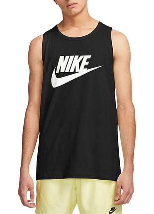 Майка мужская nike m nsw tank icon futura черная