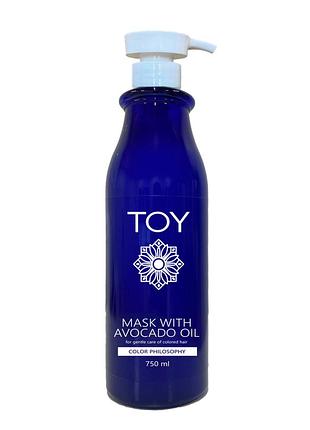 Toy color philosophy маска з олією авокадо для дбайливого догляду за фарбованим волоссям, 750 мл