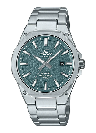 Мужские часы casio edifice efr-s108de-3a стальной браслет зелёный циферблат