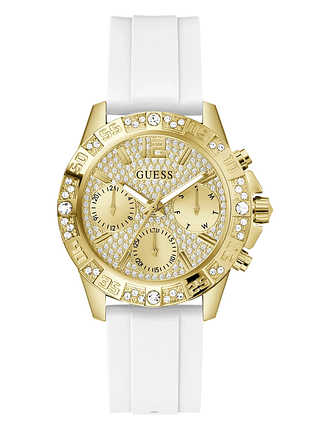 Guess gw0772l3 женские часы силиконовый ремешок золотистый циферблат