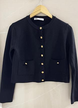Стильний чорний кардиган zara