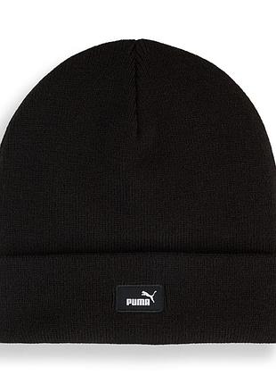 Шапка puma ess mid crown beanie чорна 02640004