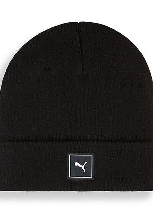 Шапка puma wardrobe ess high crown beanie чорна 02640901