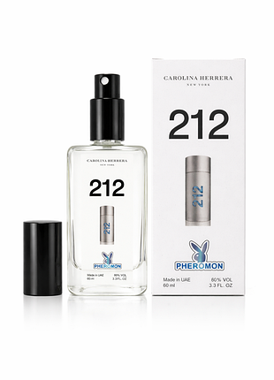 Чоловічі парфуми carolina herrera 212 men кароліна еррера 212 мен з феромонами 60 мл тестер