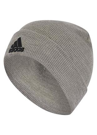 Шапка  adidas logo beanie cuf сіра