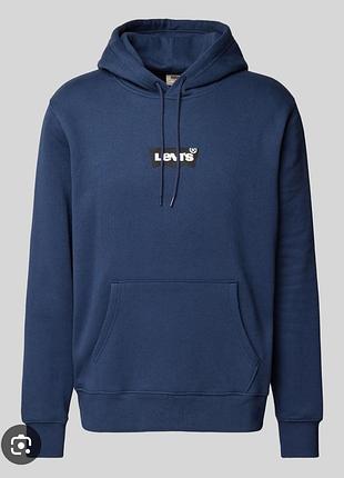 Хлопковое худи от бренда levi's с объемным капюшоном