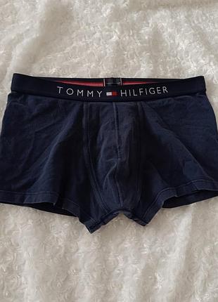 Сині боксерки базові труси чоловічі котонові tommy hilfiger l л 12 40 48