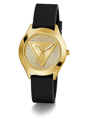 Guess gw0745l5 жіночий годинник золотистий циферблат силіконовий ремінець