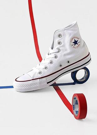 Білі текстильні високі кеди конверси converse chuck taylor all star m7650c конверси унісекс чоловічі кеди 44.