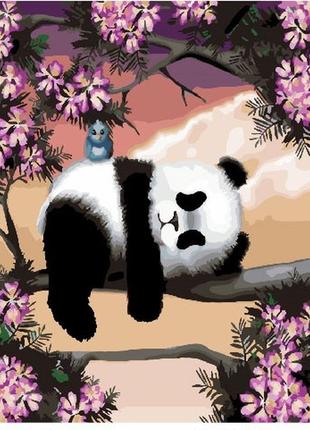 Картина по номерам сонливая панда