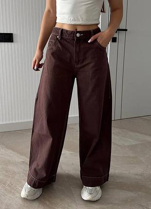 Джинси широкі bershka