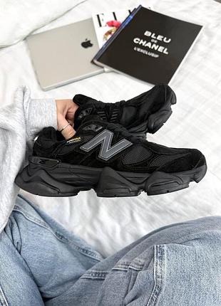 Кроссовки утепленные женские new balance 9060 cordura termo black термо