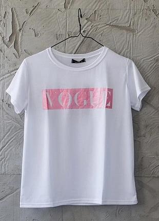 Футболка женская vogue white/pink
