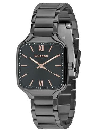 Guardo premium 012732-2 женские часы чёрный циферблат стальной браслет