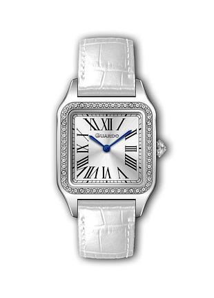Guardo 012832-2 женские часы серебристый циферблат кожаный ремешок
