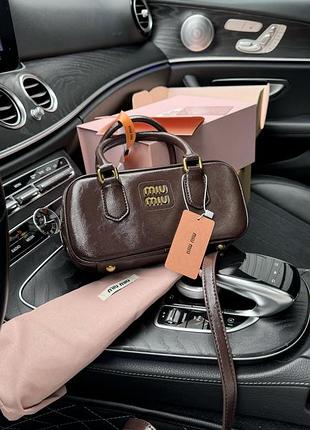 Miumiu arcadia leather bag