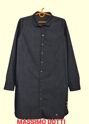 Плаття-сорочка з додаванням шовку massimo dutti