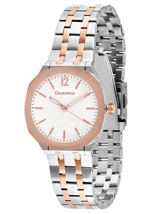 Guardo premium 012780-5 женские часы серебристый циферблат стальной браслет