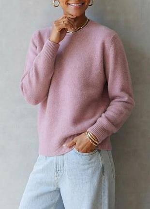 Рожевий вовняний джемпер від zara 48-50