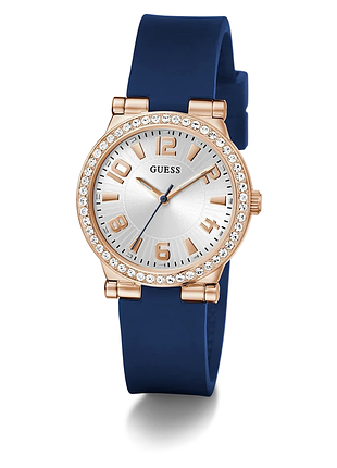 Guess gw0844l3 женские часы силиконовый ремешок белый циферблат