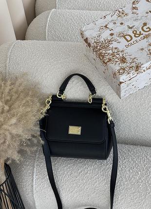Сумка dolce&gabbana sicily - premium черный 18cm